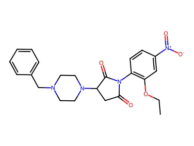 3-(4-Benzylpiperazin-1-yl)-1-(2-ethoxy-4-nitrophenyl)pyrrolidine-2,5-dione structure
