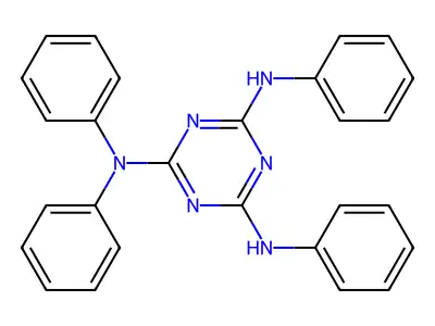 1,3,5-Triazine-2,4,6-triamine, N,N,N',N''-tetraphenyl- structure
