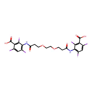 Benzoic acid, 3,3'-(ethylenebis(oxyethylenecarbonylimino))bis(2,4,6-triiodo- structure