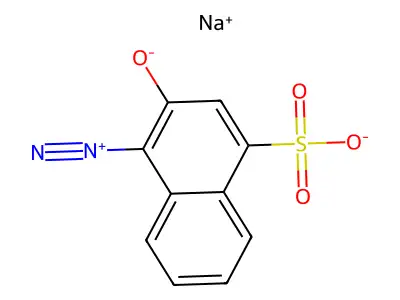 Sodium 4-diazo-3,4-dihydro-3-oxonaphthalene-1-sulphonate structure