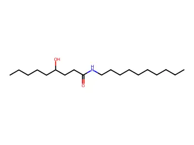 N-decyl-4-hydroxynonanamide structure