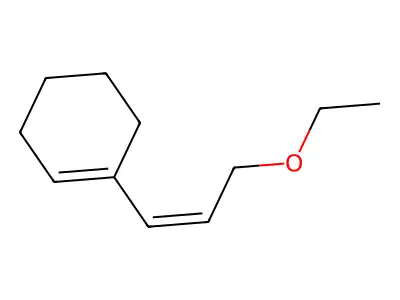 Cyclohexene, 1-(3-ethoxy-1-propenyl)-, (Z)- structure
