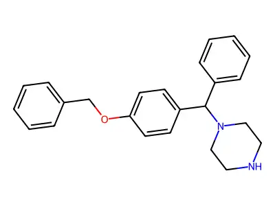 1-[[4-(Benzyloxy)phenyl](phenyl)methyl]piperazine structure