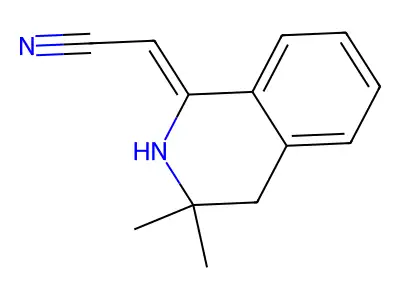 (2Z)-2-(3,3-dimethyl-2,4-dihydroisoquinolin-1-ylidene)acetonitrile structure