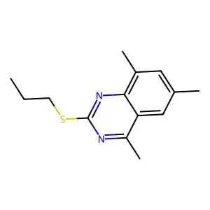 4,6,8-Trimethyl-2-(propylthio)quinazoline structure