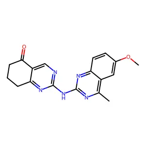 6H-Quinazolin-5-one, 2-(6-methoxy-4-methylquinazolin-2-ylamino)-7,8-dihydro- structure
