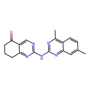 2-[(4,7-dimethylquinazolin-2-yl)amino]-7,8-dihydroquinazolin-5(6H)-one structure