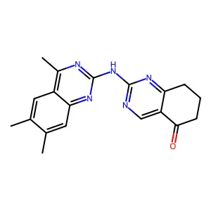 2-[(4,6,7-trimethylquinazolin-2-yl)amino]-7,8-dihydroquinazolin-5(6H)-one structure