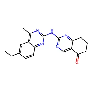 2-(6-Ethyl-4-methyl-quinazolin-2-ylamino)-7,8-dihydro-6H-quinazolin-5-one structure