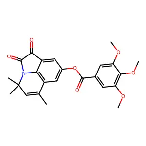 4,4,6-trimethyl-1,2-dioxo-1,2-dihydro-4H-pyrrolo[3,2,1-ij]quinolin-8-yl 3,4,5-trimethoxybenzoate structure
