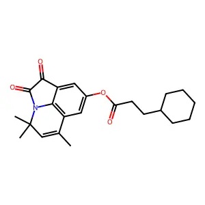 4,4,6-trimethyl-1,2-dioxo-1,2-dihydro-4H-pyrrolo[3,2,1-ij]quinolin-8-yl 3-cyclohexylpropanoate structure