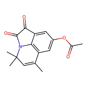 4,4,6-trimethyl-1,2-dioxo-1,2-dihydro-4H-pyrrolo[3,2,1-ij]quinolin-8-yl acetate structure