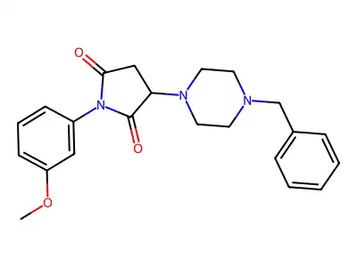3-(4-Benzylpiperazin-1-yl)-1-(3-methoxyphenyl)pyrrolidine-2,5-dione structure