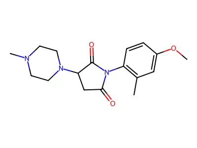 1-(4-Methoxy-2-methylphenyl)-3-(4-methylpiperazin-1-yl)pyrrolidine-2,5-dione structure