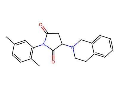 3-(3,4-dihydroisoquinolin-2(1H)-yl)-1-(2,5-dimethylphenyl)pyrrolidine-2,5-dione structure