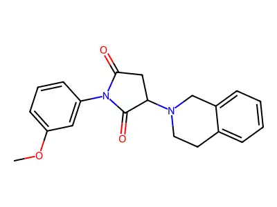 3-(3,4-dihydro-2(1H)-isoquinolinyl)-1-(3-methoxyphenyl)-2,5-pyrrolidinedione structure