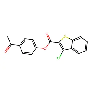 4-Acetylphenyl 3-chloro-1-benzothiophene-2-carboxylate structure