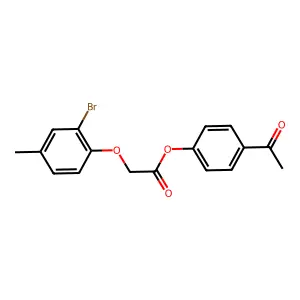 4-Acetylphenyl (2-bromo-4-methylphenoxy)acetate structure
