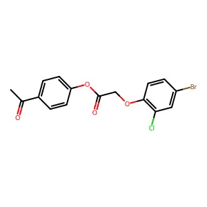 4-Acetylphenyl (4-bromo-2-chlorophenoxy)acetate structure