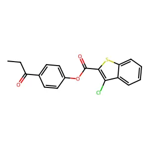 4-Propanoylphenyl 3-chloro-1-benzothiophene-2-carboxylate structure