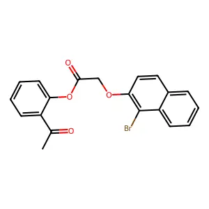 2-Acetylphenyl 2-(1-bromo-2-naphthyloxy)acetate structure