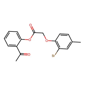 2-Acetylphenyl (2-bromo-4-methylphenoxy)acetate structure