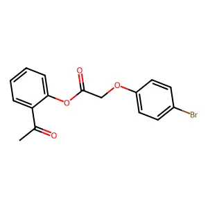 2-Acetylphenyl (4-bromophenoxy)acetate structure