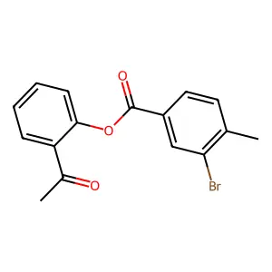2-Acetylphenyl 3-bromo-4-methylbenzoate structure