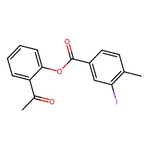 2-Acetylphenyl 3-iodo-4-methylbenzoate structure