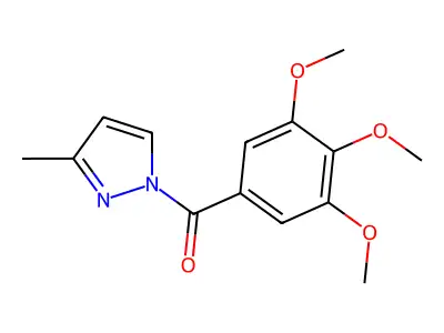 (3-Methylpyrazol-1-yl)-(3,4,5-trimethoxyphenyl)methanone structure