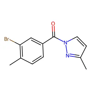 (3-Bromo-4-methylphenyl)-(3-methylpyrazol-1-yl)methanone structure
