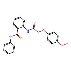2-[[2-(4-methoxyphenoxy)acetyl]amino]-N-phenylbenzamide structure