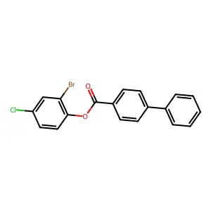 2-Bromo-4-chlorophenyl [1,1'-biphenyl]-4-carboxylate structure