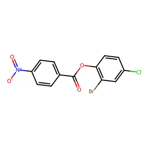 2-Bromo-4-chlorophenyl 4-nitrobenzoate structure