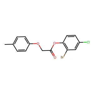 2-Bromo-4-chlorophenyl (4-methylphenoxy)acetate structure