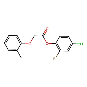 2-Bromo-4-chlorophenyl (2-methylphenoxy)acetate structure
