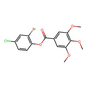 2-Bromo-4-chlorophenyl 3,4,5-trimethoxybenzoate structure