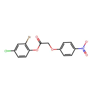2-Bromo-4-chlorophenyl (4-nitrophenoxy)acetate structure