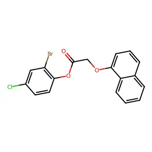 2-Bromo-4-chlorophenyl 2-naphthyloxyacetate structure