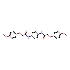 2-(4-methoxyphenoxy)-N-[4-[[2-(4-methoxyphenoxy)acetyl]amino]phenyl]acetamide structure