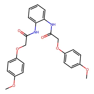 2-(4-methoxyphenoxy)-N-[2-[[2-(4-methoxyphenoxy)acetyl]amino]phenyl]acetamide structure