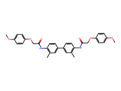 2-(4-methoxyphenoxy)-N-[4-[4-[[2-(4-methoxyphenoxy)acetyl]amino]-3-methylphenyl]-2-methylphenyl]acetamide structure