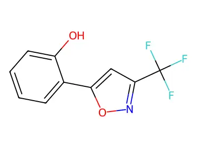 2-[3-(Trifluoromethyl)isoxazol-5-yl]phenol structure