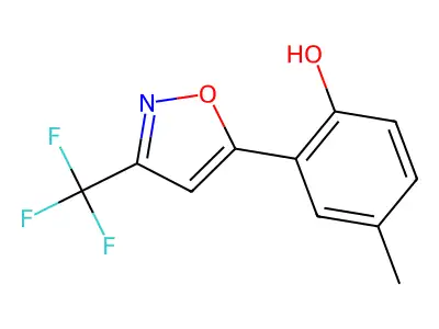 4-Methyl-2-[3-(trifluoromethyl)isoxazol-5-yl]phenol structure