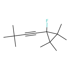 Cyclopropane, 1-(3,3-dimethyl-1-butynyl)-1-fluoro-2,2,3,3-tetramethyl- structure