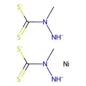 bis(N-azanidyl-N-methylcarbamodithioate);nickel structure