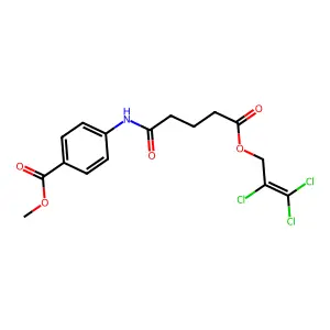 Methyl 4-({5-oxo-5-[(2,3,3-trichloroprop-2-en-1-yl)oxy]pentanoyl}amino)benzoate structure