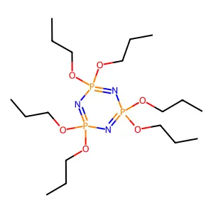 2,2,4,4,6,6-Hexahydro-2,2,4,4,6,6-hexapropoxy-1,2,3,4,5,6-triazatriphosphorine structure