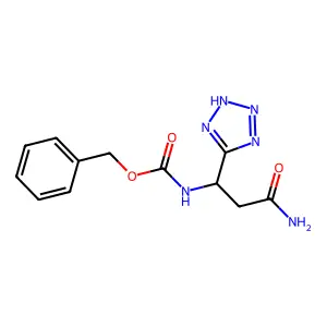 benzyl N-[3-amino-3-oxo-1-(2H-tetrazol-5-yl)propyl]carbamate structure