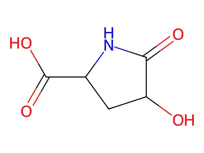 4-Hydroxy-5-oxopyrrolidine-2-carboxylic acid structure